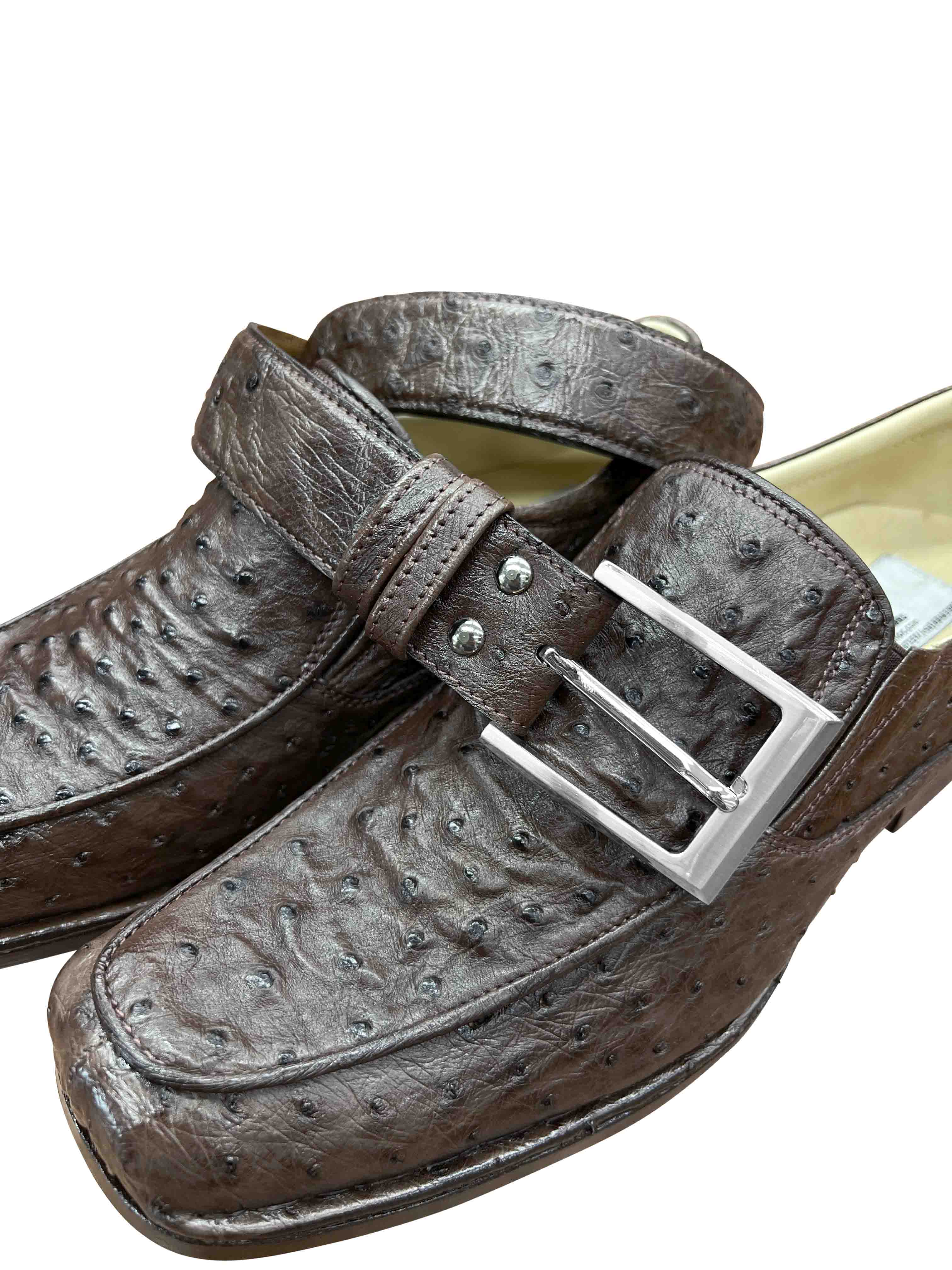 Ostrich Skin Slip Ons